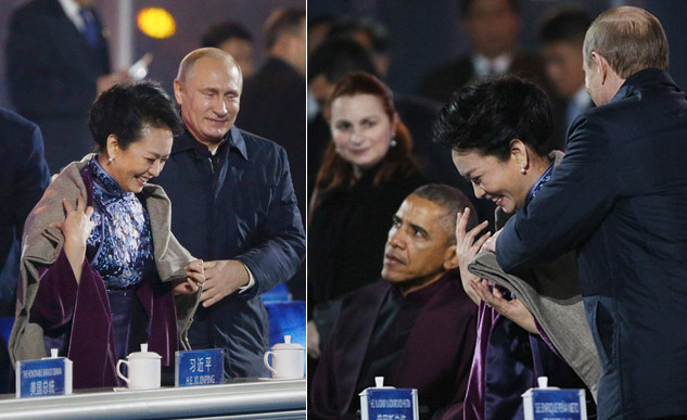 Putin Hebohkan Dunia dengan Aksi Mesra pada Ibu Negara China